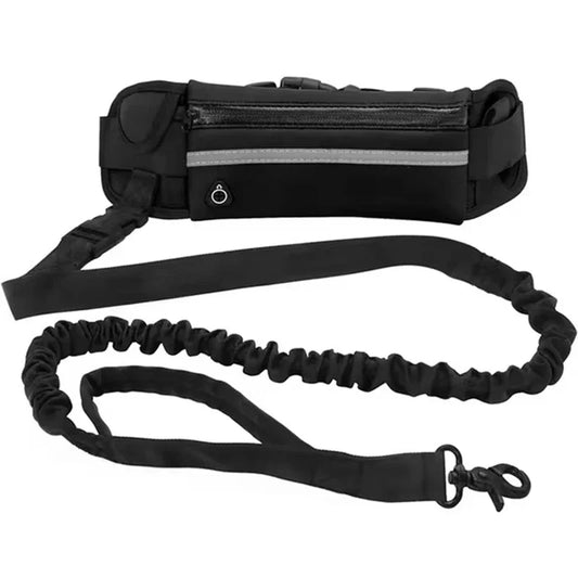 Hands Free Leash Reflective Waist Bag Retractable
