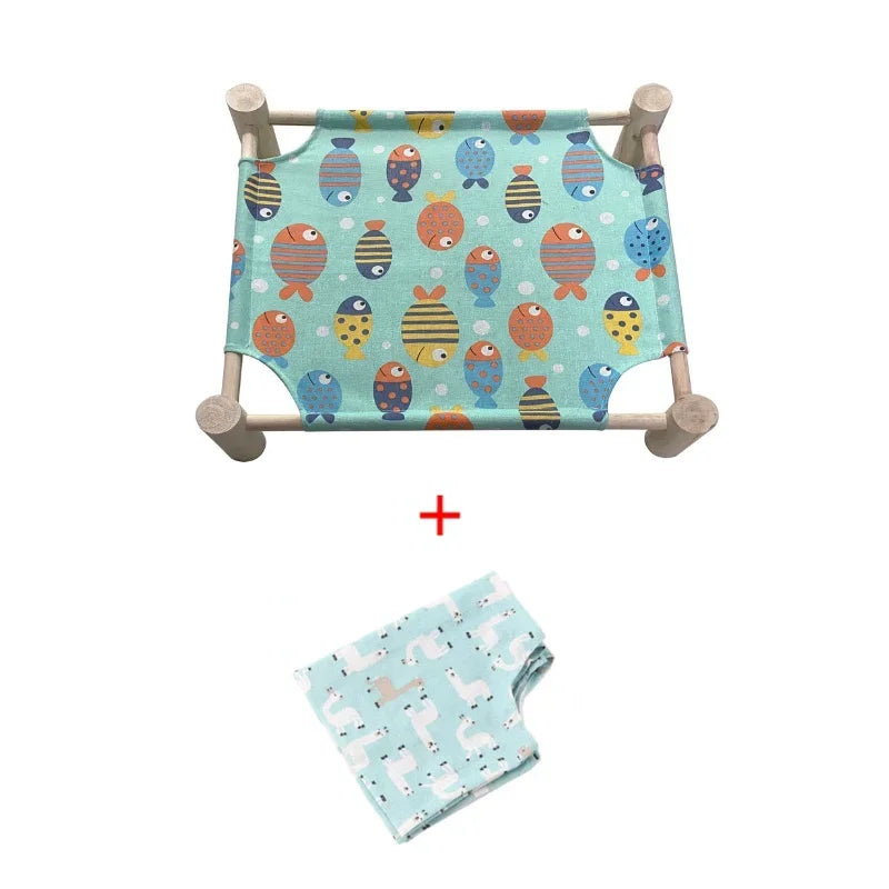 Pet Hammock Bed  Wooden/Elevated/Cooling/Detachable/Portable