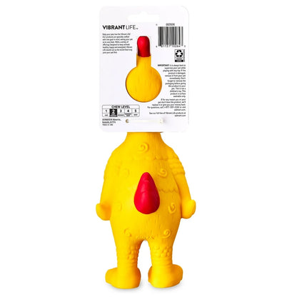 Yellow Chicken Dog Toy  Squeaker Indoor Play Fetching