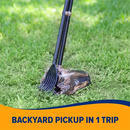 Pooper Scooper Swivel Bin & Rake Black