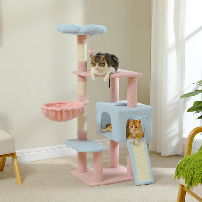 Multi-Level Sisal Covered Scratching Posts Condo Top Perch