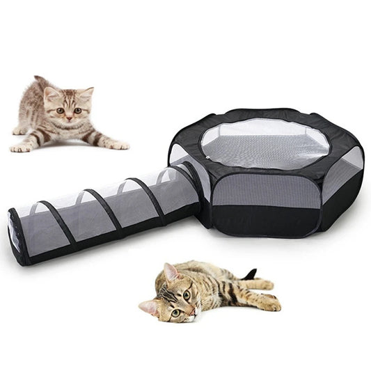 Cat Tunnel House 2 in 1 Interactive Foldable