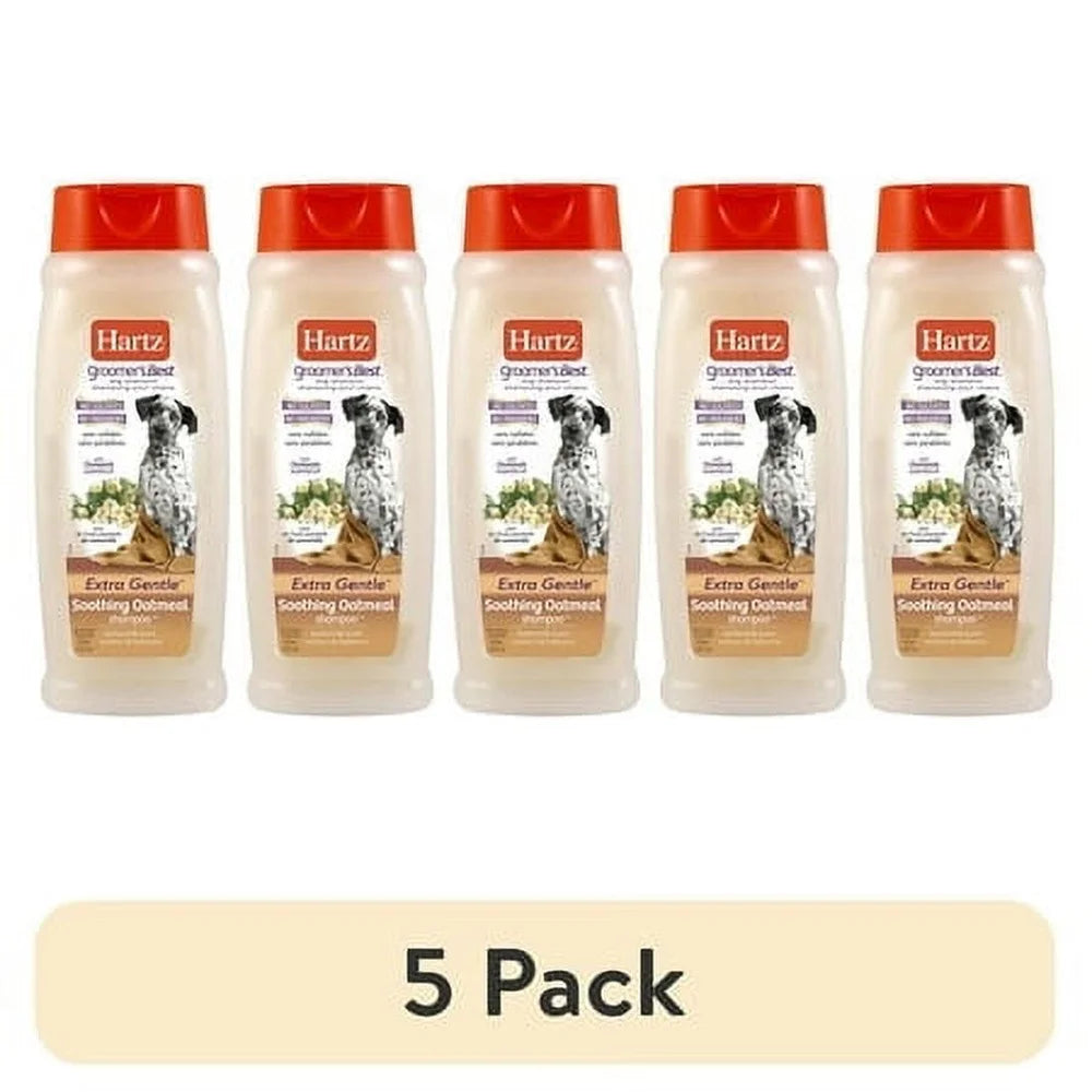 Grooming Oatmeal Shampoo 5 Pack Gentle Soothing Formula Dogs