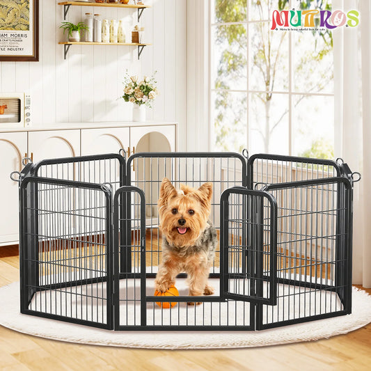 Heavy Duty Puppy Exercise Pen for Yard, RV Camping 8pc