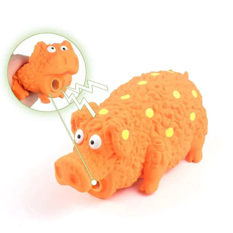 Pig Squeaky Grunting Dog Toy That Oinks