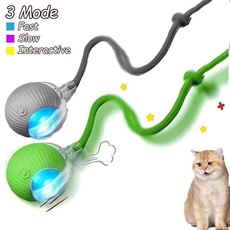 2Pcs Cat Interactive Ball Rechargeable