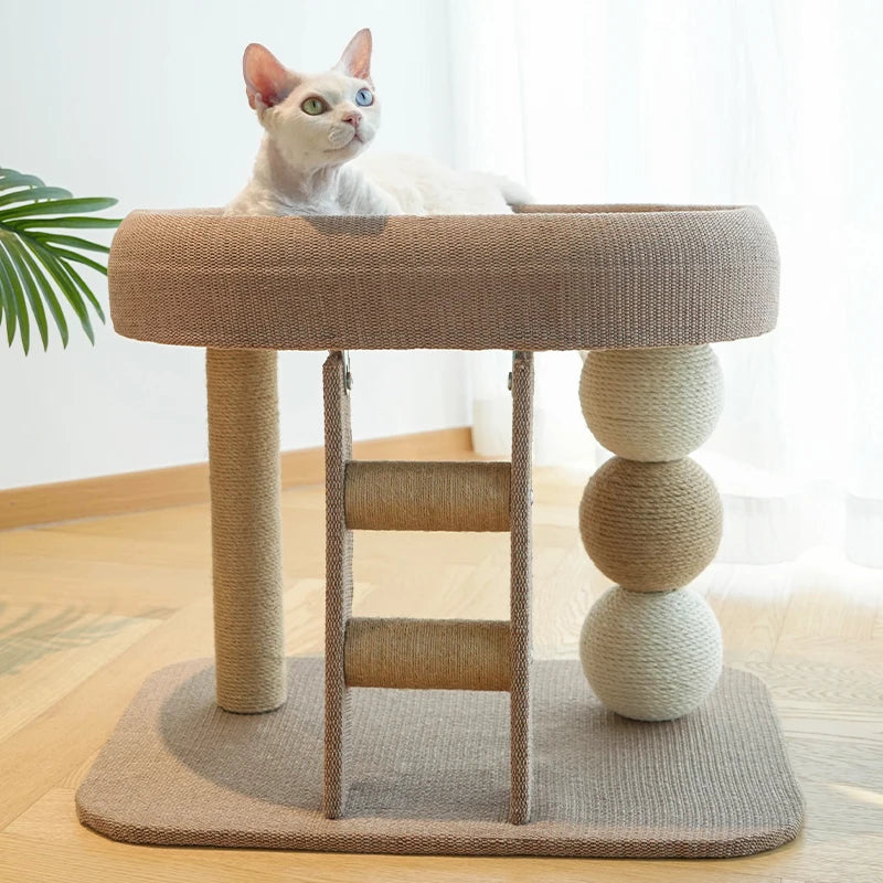 Large Climbing Frame, Tower Bed Hanging Sisal Ball