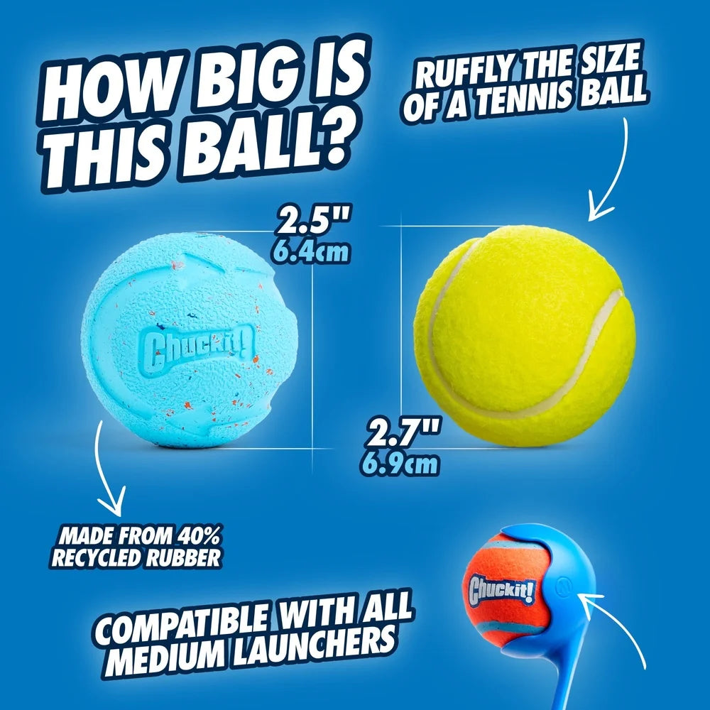 Ecofriendly Rubber Fetch Ball Durable Tear Resistant