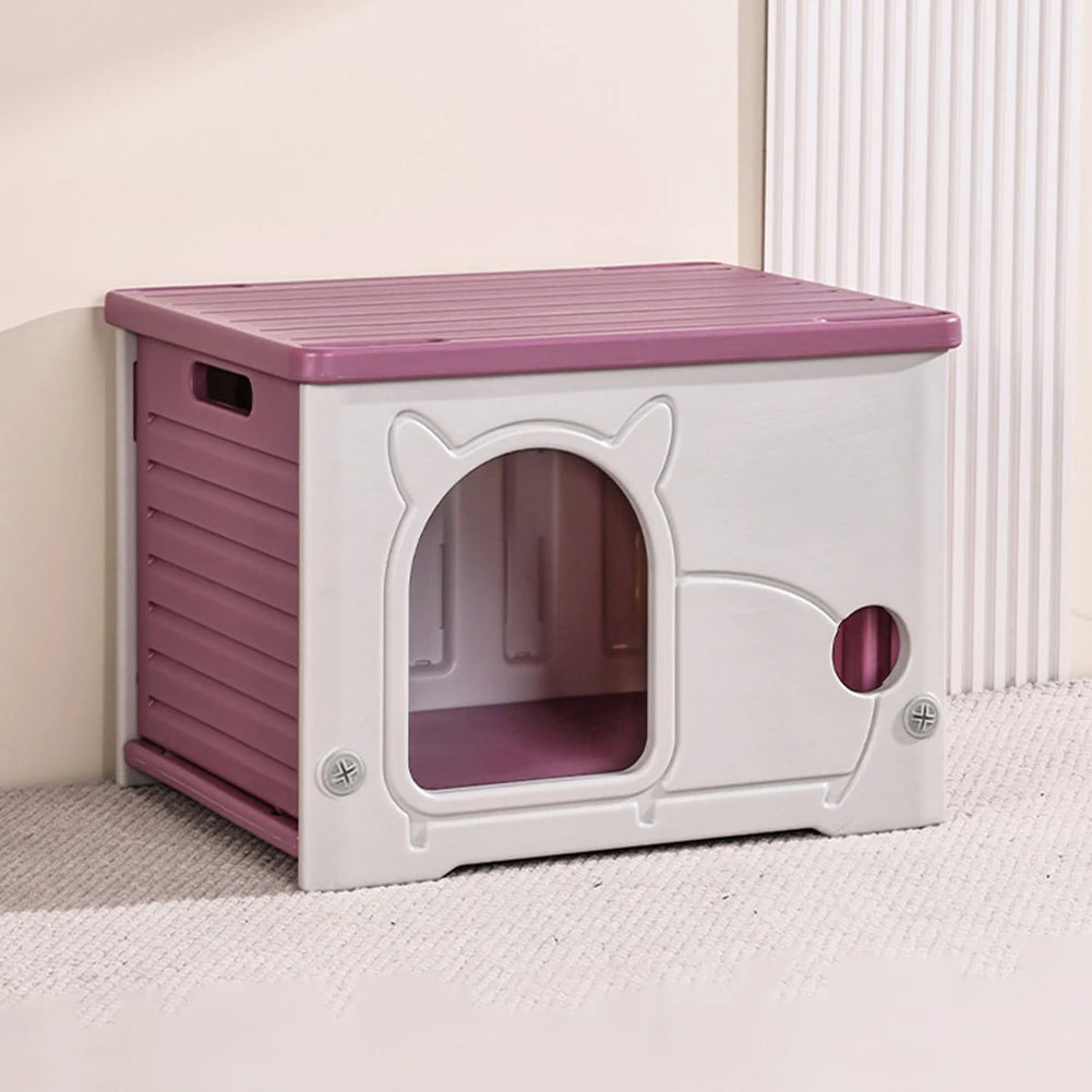 Outdoor Cat House Rainproof Cozy Nest Room