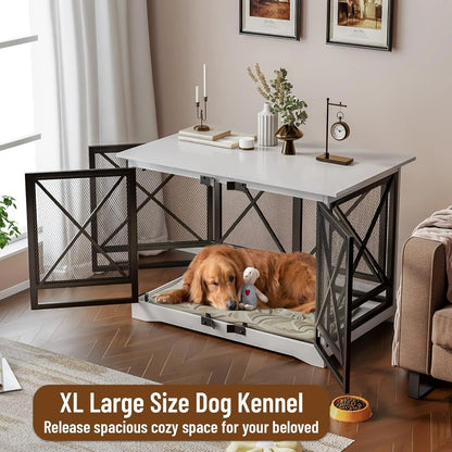 Dog Crate Furniture for X Large Breed Double Doors