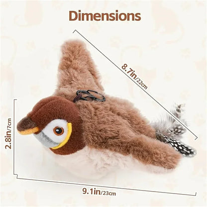 "Rechargeable Flapping Bird Toy - Interactive With Catnip,