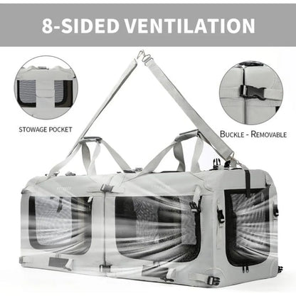 Foldable Pet Carrier for Car Travel, Accessories