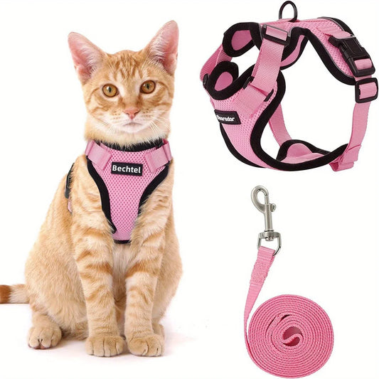 Cat Leash Non-Slip Adjustable Leash Non-Slip Vest
