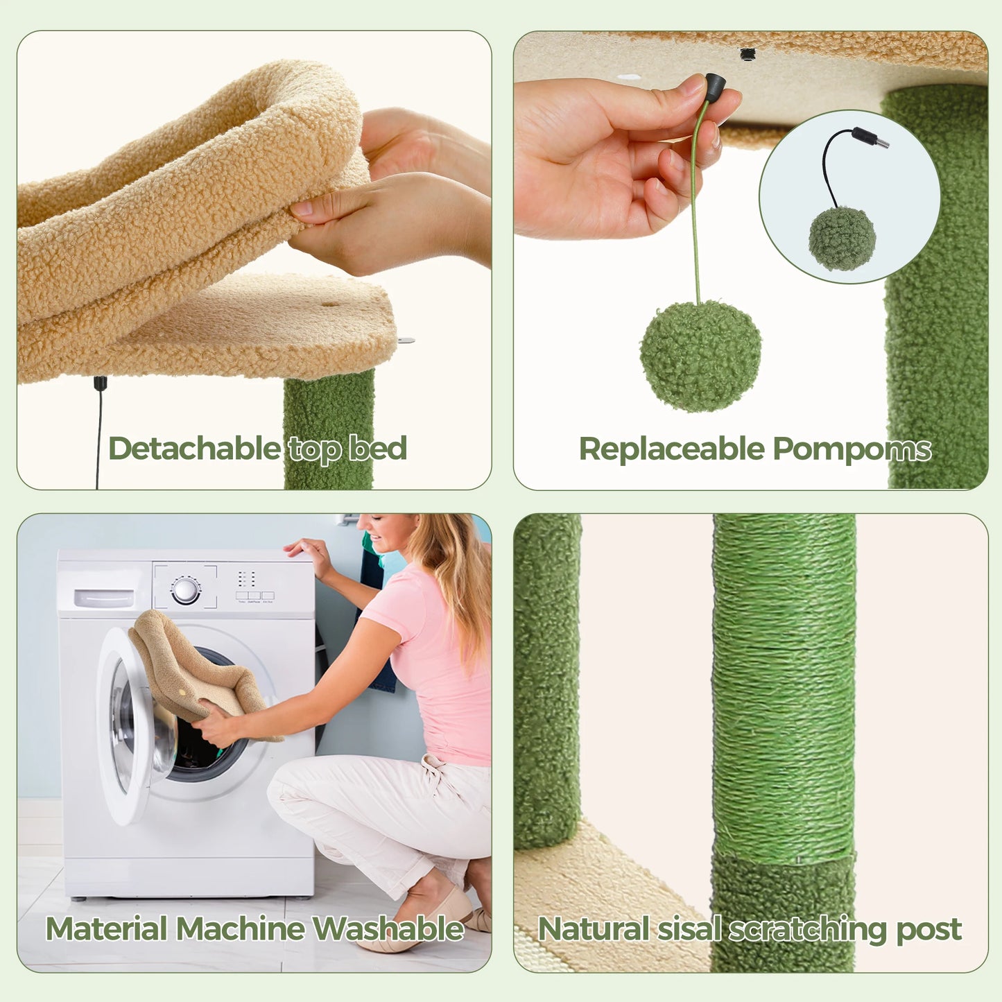 Multi-Level Condo Large Hammock Scratching Post  2 Perches