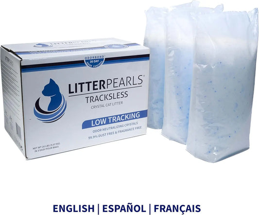 Trackless Cat Litter Blue Crystals, 20 lb Odor Control