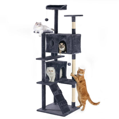 80 inch Tower Multi Level Condo Scratching Posts