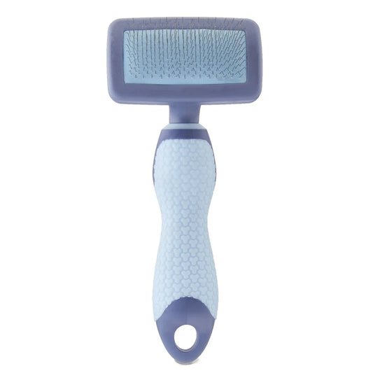 Plastic Dog Slicker Grooming Brush Flexible Bristles
