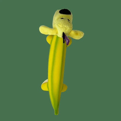 Durable Banana Shaped Plush Dog Toy Fetch Cuddle