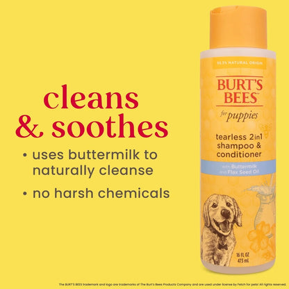 Natural Tearless 2-in-1 Dog Shampoo Conditioner Nourishing Gentle