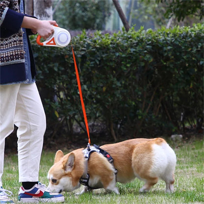 Automatic Retractable Dog Leash Led Flashlight Durable Adjustable