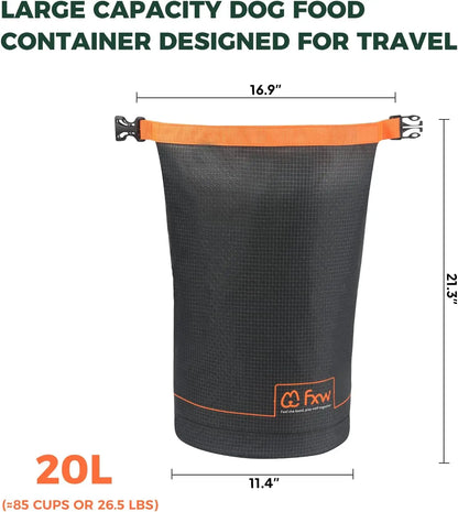 Large Capacity for Travel Kibble Storage