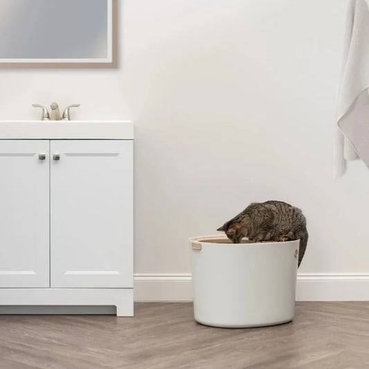 Kitty Litter Pan Litter Particle Catching Grooved Cover