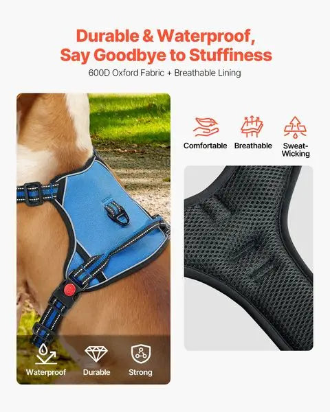 Adjustable Dog Vest Pet Harness with Leash