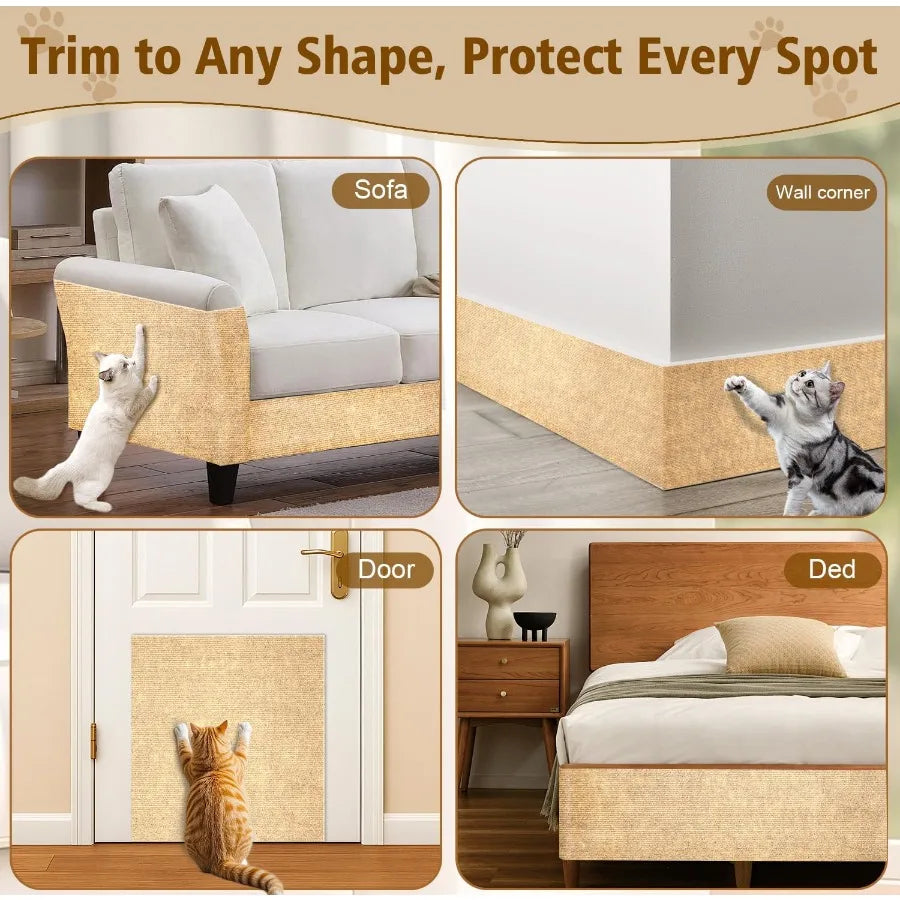 Scratch Mat Furniture Protection/Trimmable/Self-Adhesive Carpet Pad