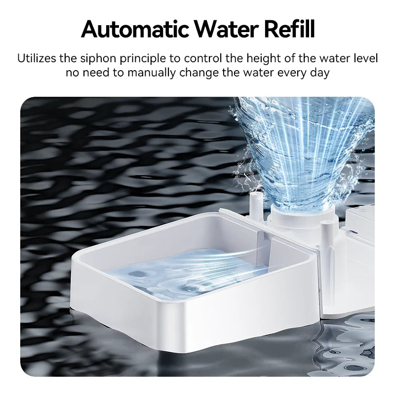 8.5L Button Version Auto Cat Kibble Dispenser Water Refill