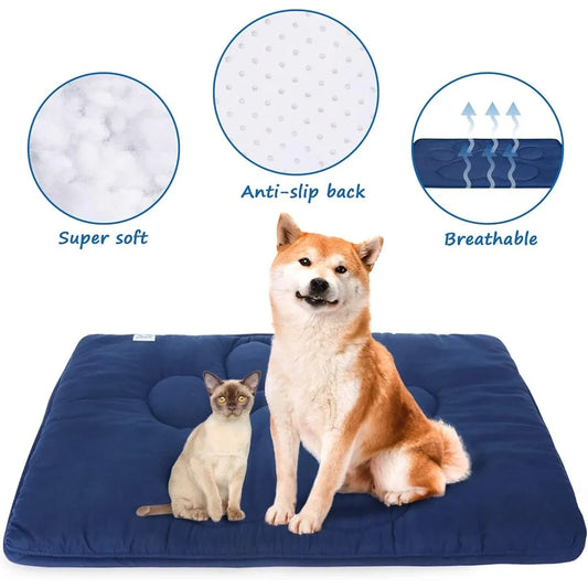 Anti-Slip Dog Crate Mat Washable Comfortable