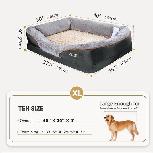 Extra Large Orthopedic Dog Bed with Removable Washable Cover