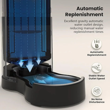 Automatic 7L Pet Water Dispenser Gravity Stainless Steel Bowl