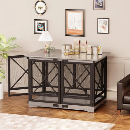 Dog Crate Furniture, Double Doors, Decorative End Table