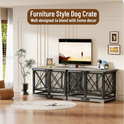 Dog Crate Furniture, Double Doors, Decorative End Table