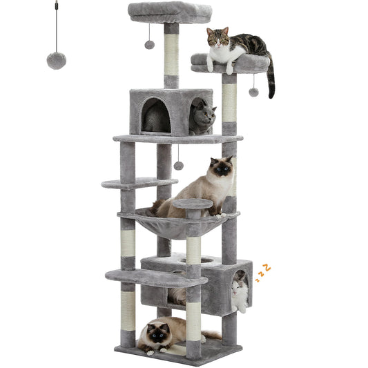 Multi-Level Cat Tree Tower, Hammock, Condo