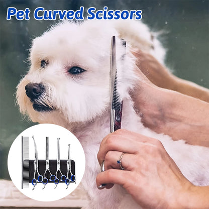 7Pcs/set Scissors Set for Pet Dog Grooming
