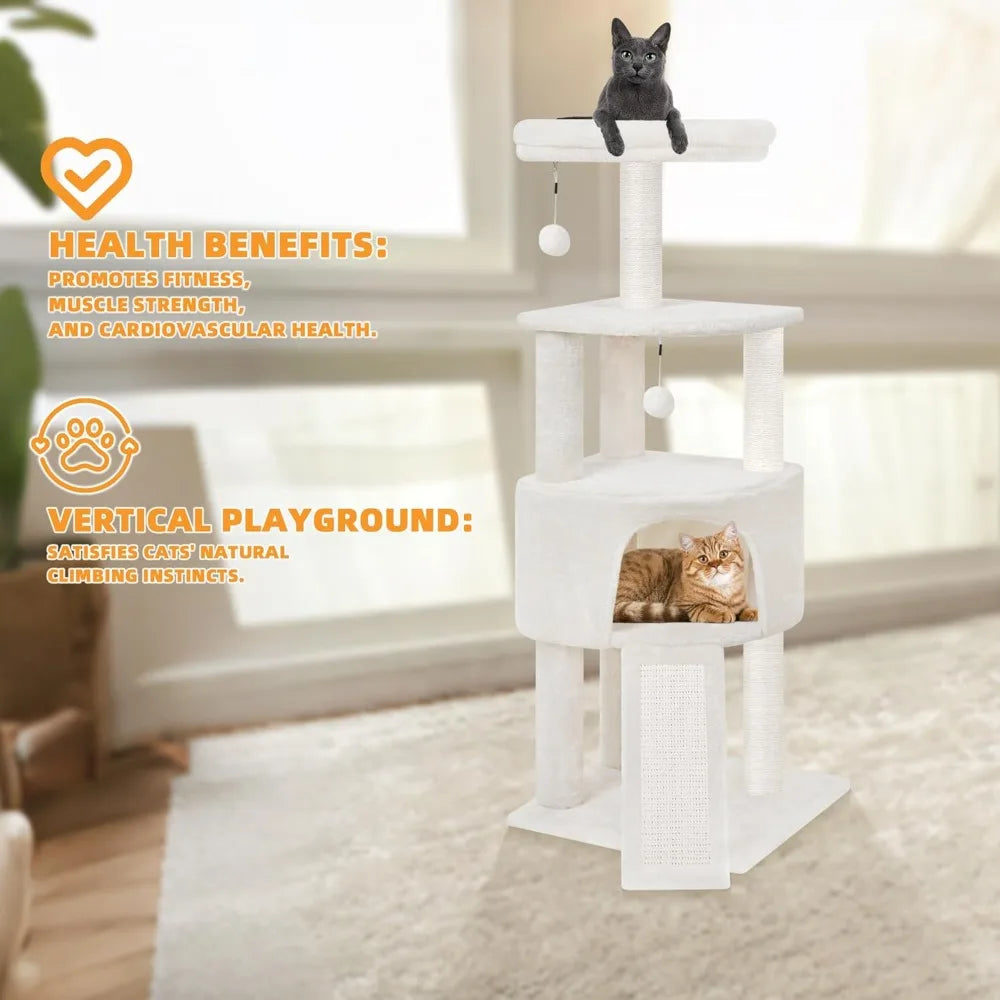 Cat Tower with Scratching Post, Scratching Board and Cat Toys