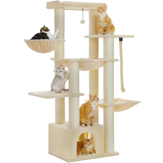 Multi-Level Tree, Scratching Posts, Cozy Condo, Super Large Perch, Deep Hammocks