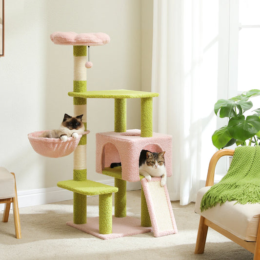 Multi-Level Flower Cat Tree Tower with Scratch Posts