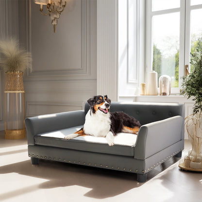 Durable Elevated Dog Sofa Bed, Comfortable Couch