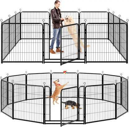 Heavy Duty Dog Fence 40" Height Doors Portable