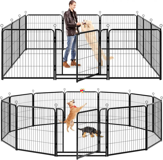 Heavy Duty Dog Fence 40" Height Doors Portable