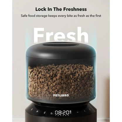 Automatic Cat Feeder Timed Dry Food Dispenser Dual Power