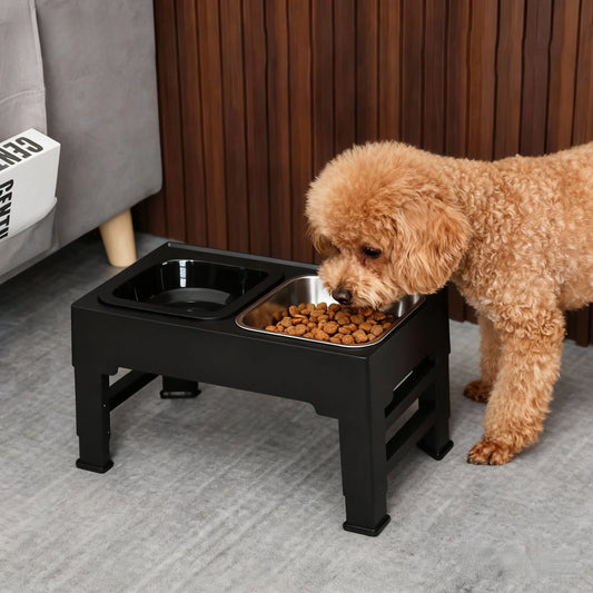 Adjustable Stainless Steel Pet Bowl Table,  Non-Slip Design
