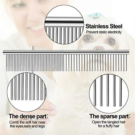 7Pcs Stainless Steel Combs For Removing Ticks Fleas