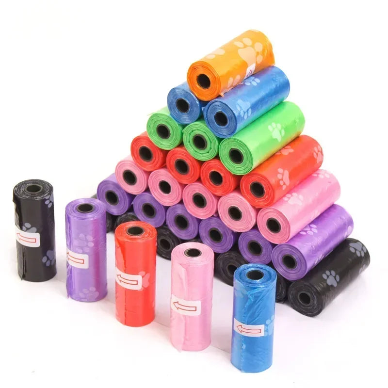 10/20 Roll Dog Poop Bags Refill Mixed Colors