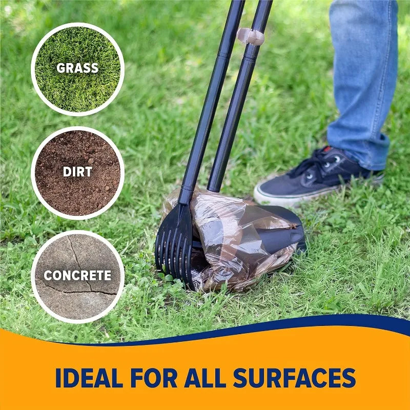 Pooper Scooper Swivel Bin & Rake Black