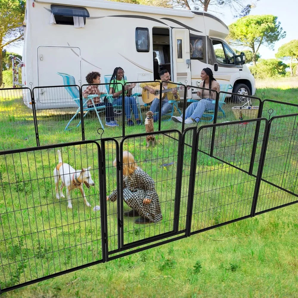 Heavy Duty Dog Fence 40" Height Doors Portable