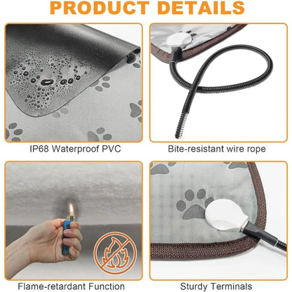 Extra Large Dog Heating Pad 47×30in Waterproof/Temperature Control