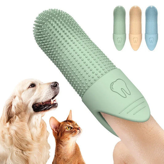 Food Grade Silicone Finger Toothbrush for Dogs & Cats